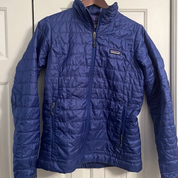 Patagonia Jacket Womens Medium Blue Nano Puff Insulated - Picture 1 of 3